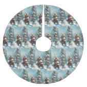 Alaskan Malamute Hond Rijden Motorfiets Kerstmis Kerstboom Rok (Voorkant)