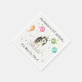 Alaskan Malamute Hond Verjaardagsfeestje Servet (Hoek)