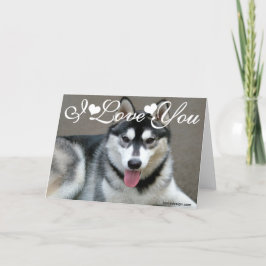Alaskan Malamute Honden Ik Hou Van Jou Kaart