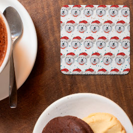 Alaskan Malamute hondenras kerst sterren Kartonnen Onderzetters