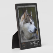 Alaskan Malamute Hondenras Memorial Plaque Fotoplaat (Zijkant)