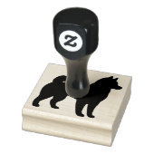 Alaskan Malamute Hondenras Silhouet Rubber Stamp Rubberstempel (Stempel)