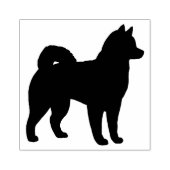 Alaskan Malamute Hondenras Silhouet Rubber Stamp Rubberstempel (Afrduk)