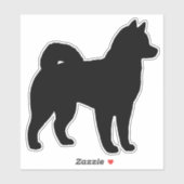 Alaskan Malamute Hondenras Silhouette Vinyl Sticker (Vel)