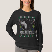 Alaskan Malamute Hondenras Ugly KerstSweater T-shirt (Voorkant)