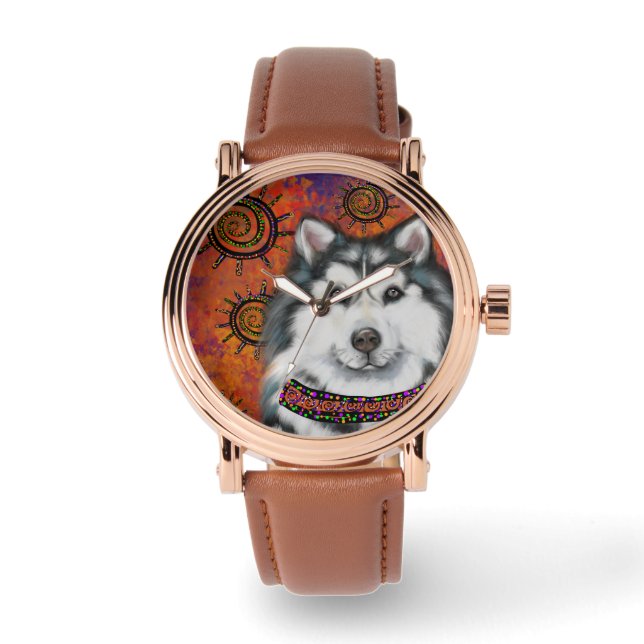 ALASKAN MALAMUTE HORLOGE (Voorkant)