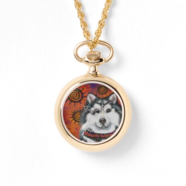 ALASKAN MALAMUTE HORLOGE (Voorkant)