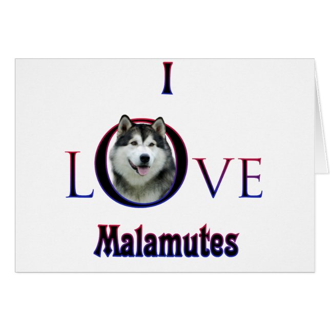 Alaskan Malamute Ik Liefde (Voorkant Horizontaal)