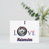 Alaskan Malamute Ik Liefde Briefkaart (Staand voorkant)