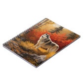 Alaskan Malamute in de herfst laat Herfst geïnspir Notitieboek (Linkerzijde)