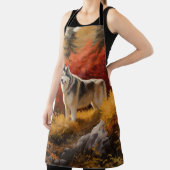 Alaskan Malamute in de herfst laat Herfst geïnspir Schort (Insitu)