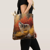 Alaskan Malamute in de herfst laat Herfst geïnspir Tote Bag (Dichtbij)