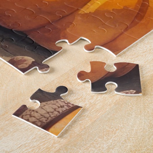 Alaskan Malamute in de herfst verlaat Thanksgiving Legpuzzel (Zijkant)