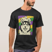 Alaskan Malamute Jester  Mardi Gras Dog Mom or Dad T-shirt (Voorkant)