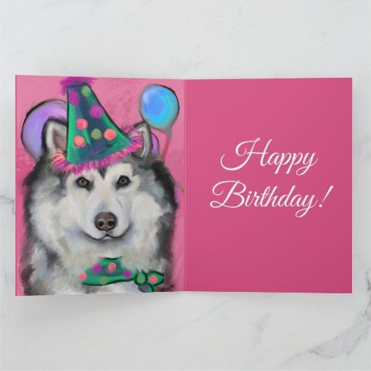 Alaskan Malamute Kaart (Binnen)