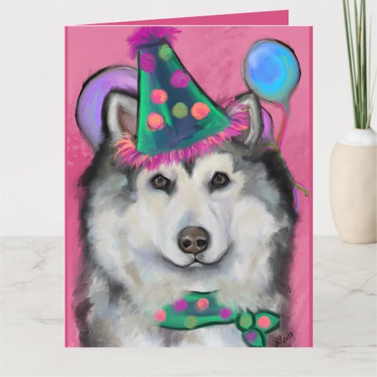 Alaskan Malamute Kaart (Voorkant)