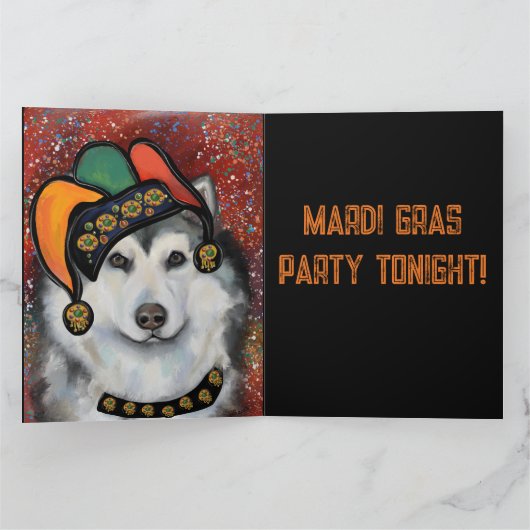 Alaskan Malamute Kaart (Binnen)