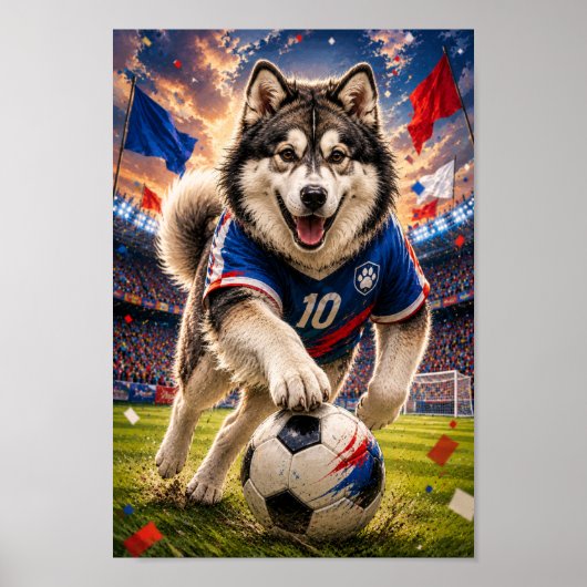 Alaskan Malamute Kampioensgeest Poster (Voorkant)