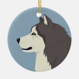 Alaskan Malamute Keramisch Ornament
