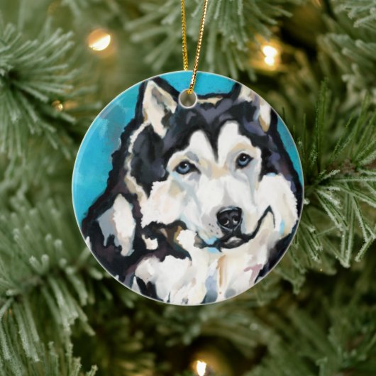 Alaskan Malamute Keramisch Ornament (Boom)