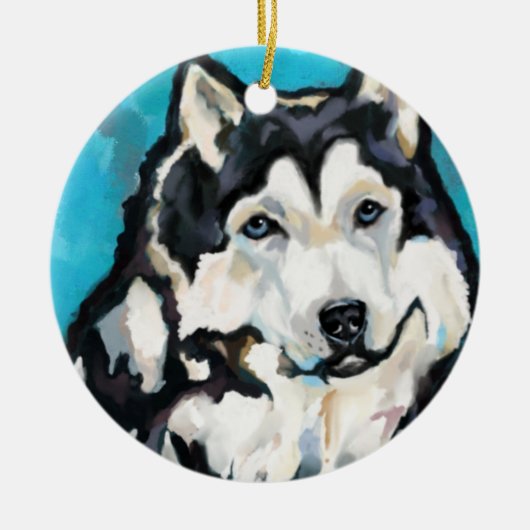 Alaskan Malamute Keramisch Ornament (Voorkant)