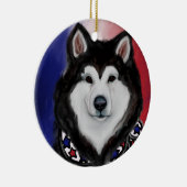 Alaskan Malamute Keramisch Ornament (Rechts)