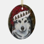 Alaskan Malamute Keramisch Ornament (Rechts)