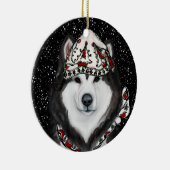 Alaskan Malamute Keramisch Ornament (Rechts)