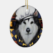 Alaskan Malamute Keramisch Ornament (Rechts)