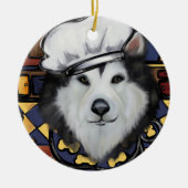 Alaskan Malamute Keramisch Ornament (Voorkant)