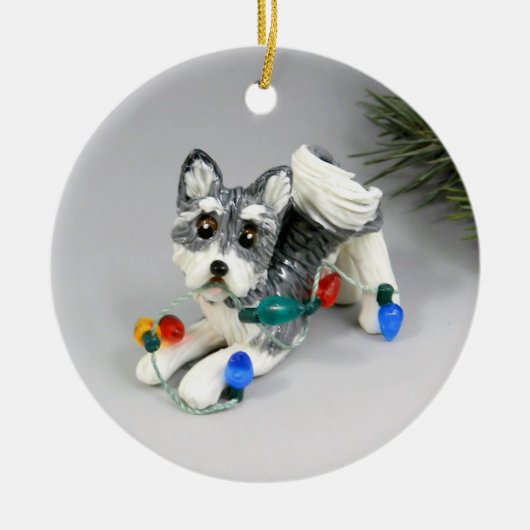 Alaskan Malamute Keramisch Ornament (Voorkant)