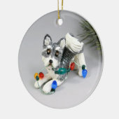 Alaskan Malamute Keramisch Ornament (Links)