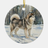 Alaskan Malamute Keramisch Ornament (Voorkant)