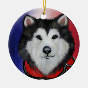 Alaskan Malamute Keramisch Ornament
