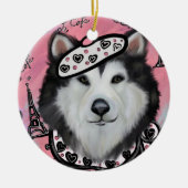 Alaskan Malamute Keramisch Ornament (Voorkant)