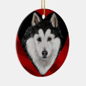 Alaskan Malamute Keramisch Ornament (Rechts)