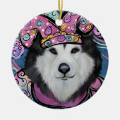 Alaskan Malamute Keramisch Ornament (Voorkant)