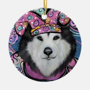 Alaskan Malamute Keramisch Ornament