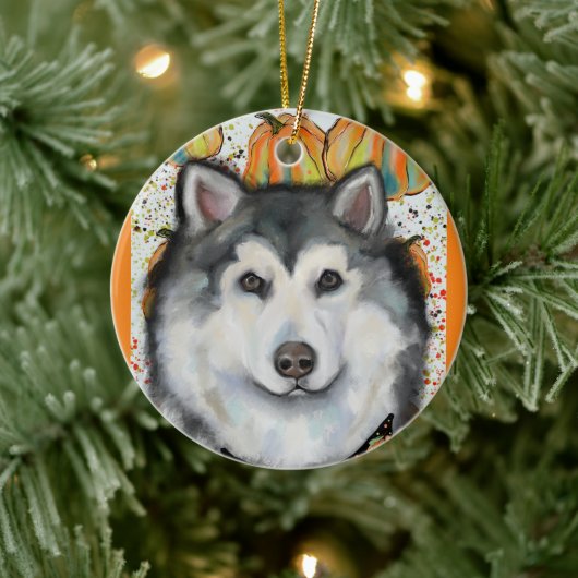 Alaskan Malamute Keramisch Ornament (Boom)