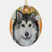 Alaskan Malamute Keramisch Ornament (Rechts)