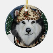 Alaskan Malamute Keramisch Ornament (Voorkant)