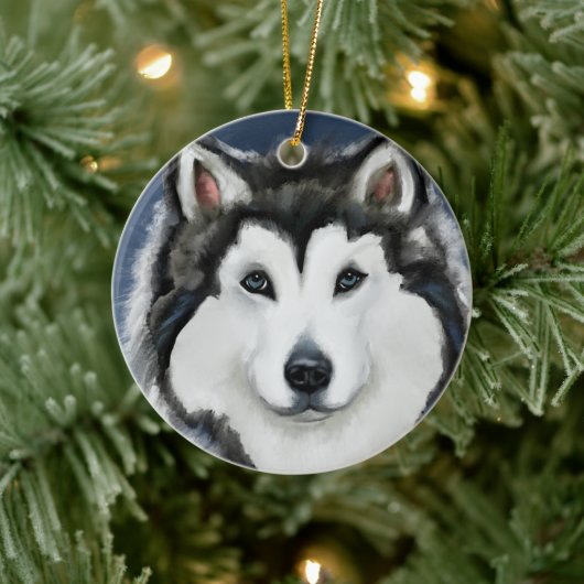 Alaskan Malamute Keramisch Ornament (Boom)
