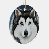Alaskan Malamute Keramisch Ornament (Rechts)