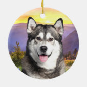 Alaskan Malamute Keramisch Ornament (Achterkant)