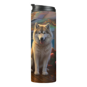 Alaskan Malamute Kerst Cruise: Pawsome Vakantie Thermosbeker