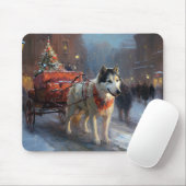 Alaskan Malamute Kerst Seizoen Muismat (Met muis)