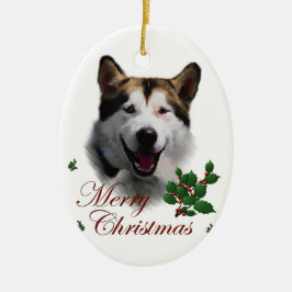 Alaskan Malamute kerstArt Ornament