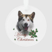 Alaskan Malamute kerstArt Ornament (achterkant)