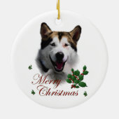 Alaskan Malamute kerstArt Ornament (Achterkant)