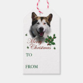 Alaskan Malamute kerstcadeaus Cadeaulabel (Voorkant)